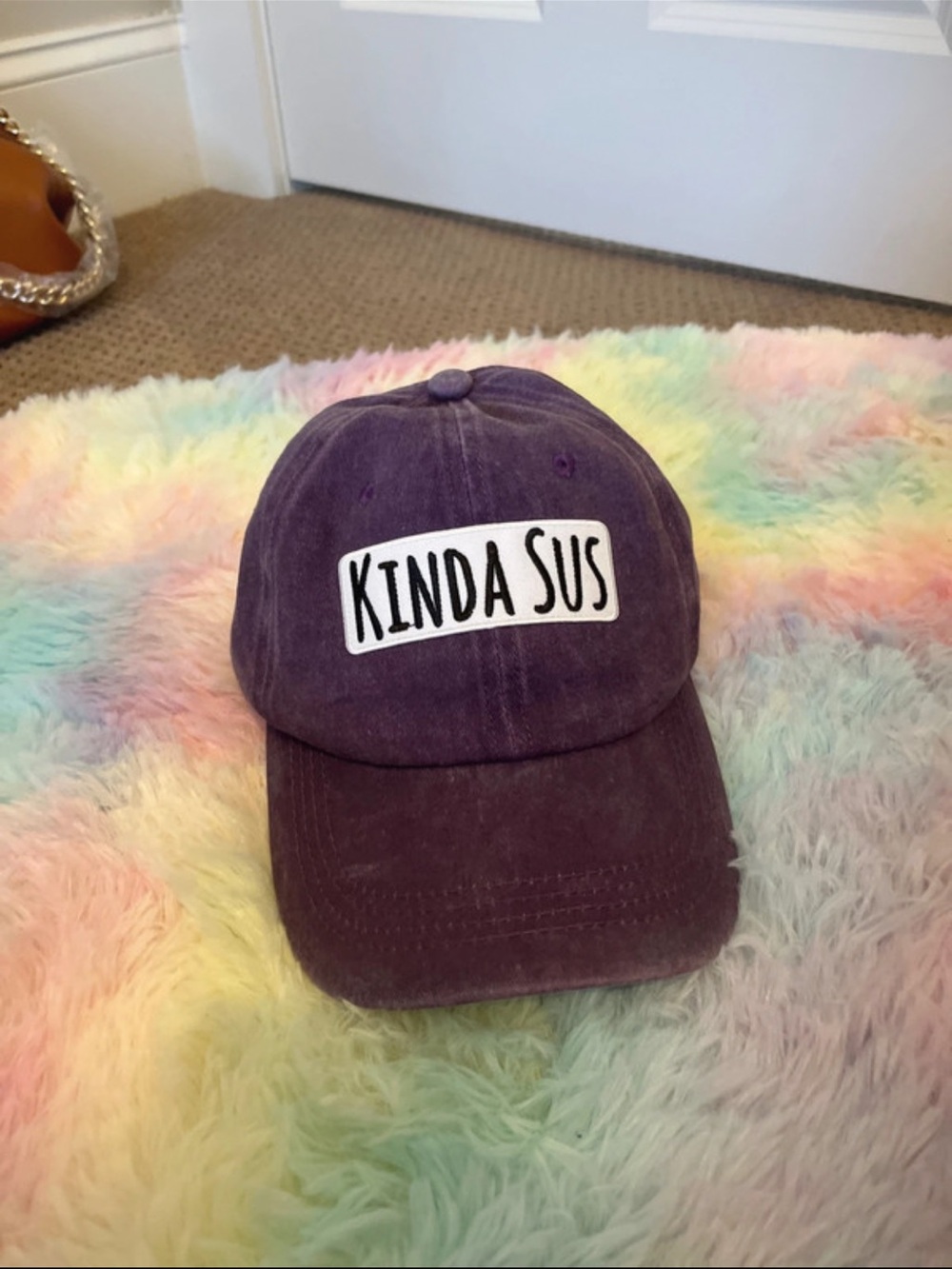 Kinda Sus Purple  Cap